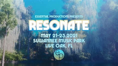 Resonate suwannee - Jan 9, 2023 · Resonate Suwannee is a 3-day music and arts festival located at one of the most beloved campground destinations in the country. The festival’s third edition boasts its most extensive lineup yet, curated in congruence with instrumental jamtronica outfit STS9, a park favorite and nationwide powerhouse, featuring an eclectic mix of electronic ... 